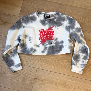 Rebel Rebel Tie-Dye Cropped Sweatshirt